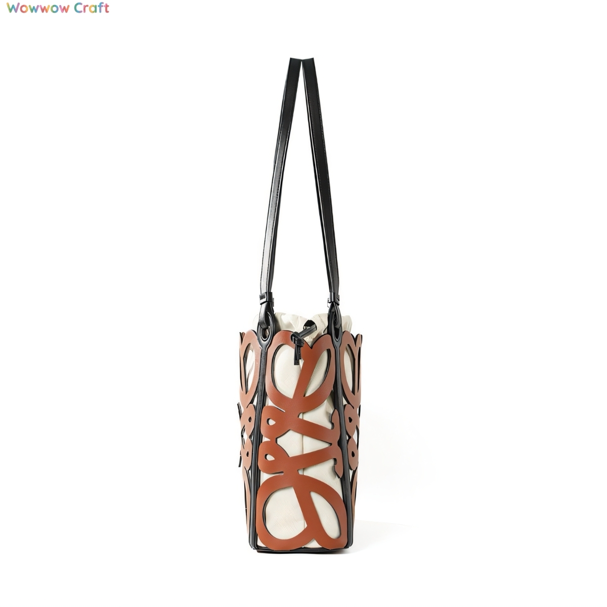 Totes,Leather Bags,Shoulder Bags,Brown hollow unique design fashionable leather tote bag